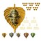 Metal Leaf Ganesha Diwali Decor Wall Hanging for Home & Office Housewarming Return Gift Pooja Favor Ganesha Decorative Wall Hanging Showpiece Pack of 1/2/5/25 Pcs